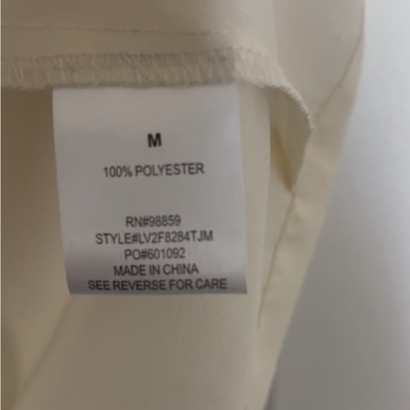 Olive and Oak NWT cream color with sequins sheer top, Size M - Picture 5 of 6